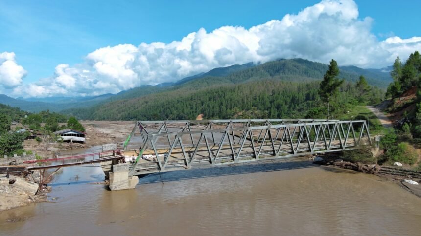 Upaya Sinergi Pentahelix Berhasil Bangun Jembatan Sementara di Gayo Lues