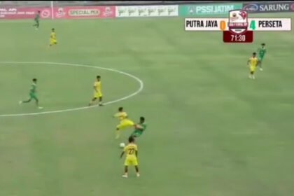 Begini Kondisi Pemain Perseta Tulungagung Setelah Dapat Tendangan Kungfu di Dada