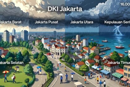Hujan Ringan hingga Sedang Guyur Jakarta, Petir Berpotensi di Kepulauan Seribu