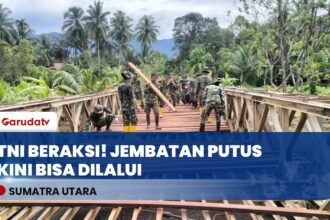 SAT SET! TNI Rampungkan Jembatan Aramco Aek Sibontar, Ekonomi Warga Padangsidimpuan Kembali Bangkit!
