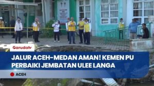 Gercep! Kementerian PU Tangani Jembatan Ulee Langa Aceh Utara Jalur Medan-Aceh Kembali Normal