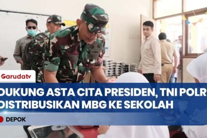 AKHIRNYA CAIR! TNI-Polri Kawal Distribusi Makan Bergizi Gratis di Depok, Menunya Mewah Banget!