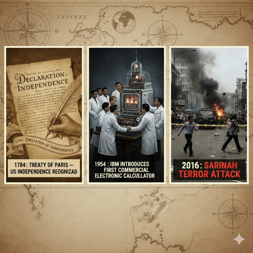 Peristiwa Bersejarah Penting 14 Januari, Dari Pengakuan Kemerdekaan AS hingga Teror Bom Sarinah