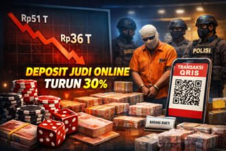 PPATK mencatat penurunan tajam nilai deposit judi online sepanjang 2025 seiring penguatan pengawasan transaksi digital dan penindakan aparat.
