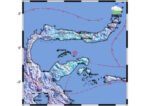 Gempa magnitudo 5,4 mengguncang perairan timur laut Pulau Puah dan dirasakan di sejumlah wilayah Gorontalo, Kamis pagi.
