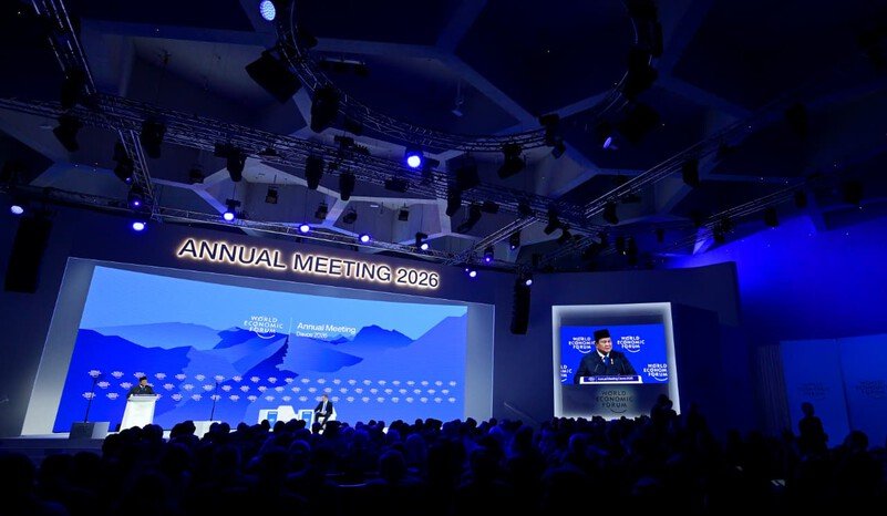 Presiden Prabowo Subianto menyampaikan optimisme ekonomi Indonesia di hadapan pemimpin dunia pada forum WEF 2026 di Davos.