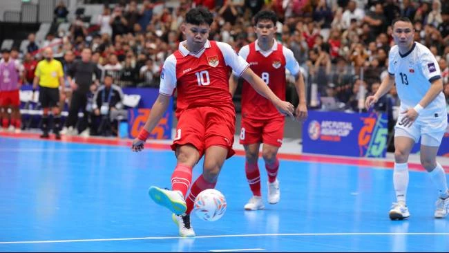 Indonesia vs Kirgizstan laga lanjutan grup A AFC Futsal Asian Cup 2026 di Indonesia Arena, Kamis (29/1/2026). (Sumber: Kompas.tv/Rizkyadesaputro)