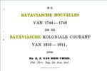 Artikel jurnal Hindia Belanda yang membahas tentang eksistensi surat kabar Bataviasche Nouvelles(Delpher)