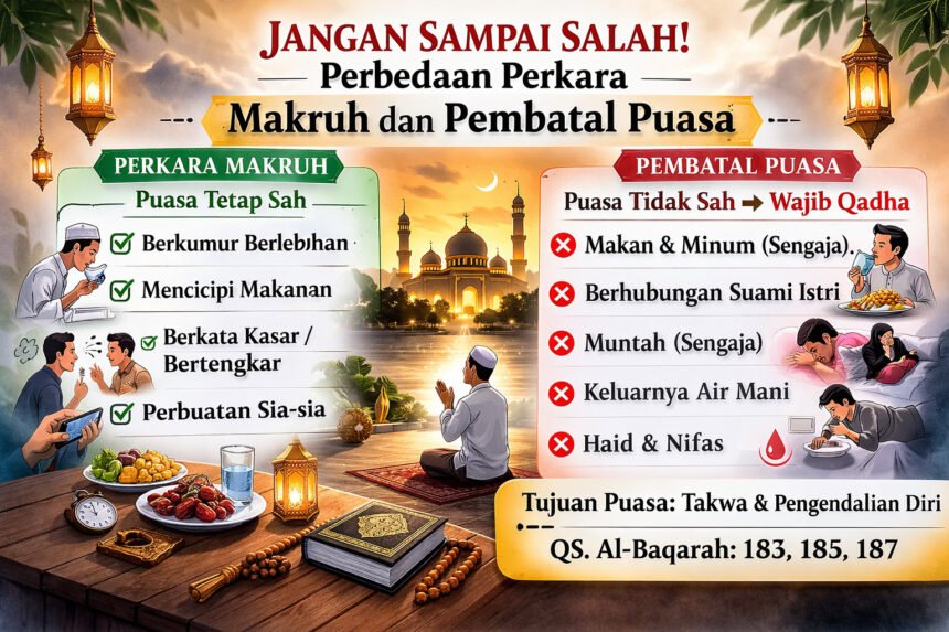 Jangan Sampai Salah! Perbedaan Perkara Makruh dan Pembatal Puasa