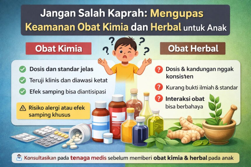 Jangan Salah Kaprah: Mengupas Keamanan Obat Kimia dan Obat Herbal untuk Anak