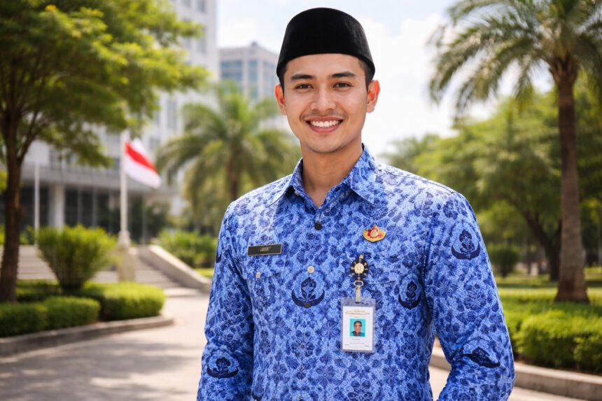 Ilustrasi laki-laki berprofesi ASN