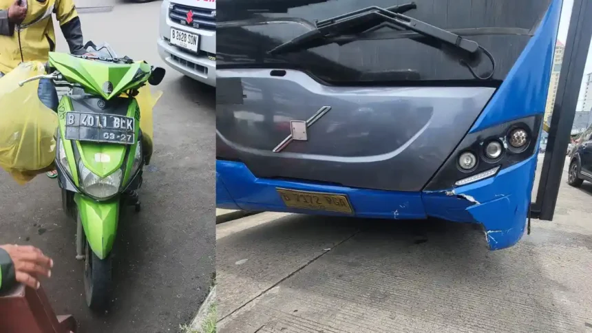 Rekaman CCTV Ungkap Kecelakaan Bus Transjakarta di Gunung Sahari