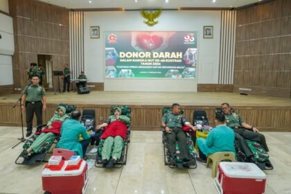 Sambut HUT ke-65, Kostrad Gelar Donor Darah sebagai Wujud Kepedulian Sosial