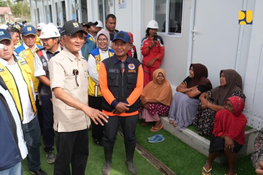 Menteri Dody Tinjau Huntara Langkahan di Aceh Utara, Targetkan 44 Blok Rampung Sebelum Lebaran