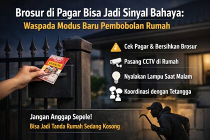 Brosur di Pagar Bisa Jadi Sinyal Bahaya: Waspada Modus Baru Pembobolan Rumah