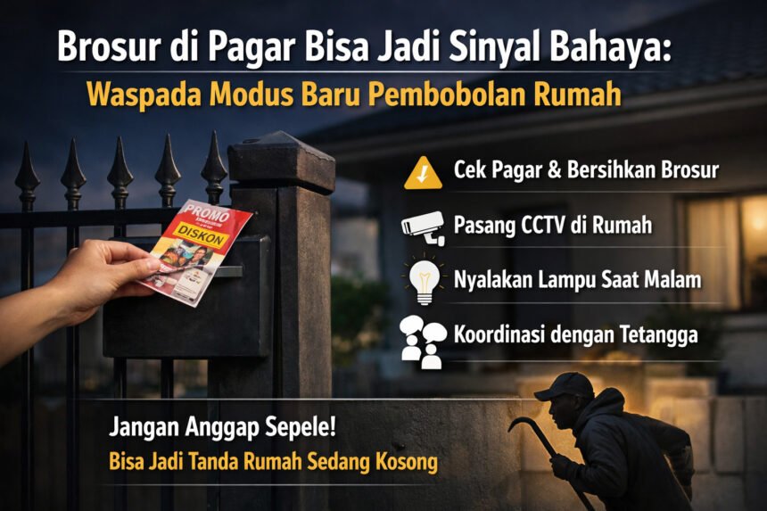 Brosur di Pagar Bisa Jadi Sinyal Bahaya: Waspada Modus Baru Pembobolan Rumah