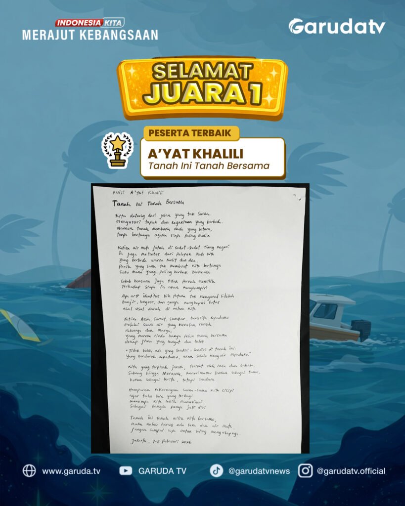 Lomba Menulis Puisi Merajut Kebangsaan: Solidaritas Untuk Indonesia