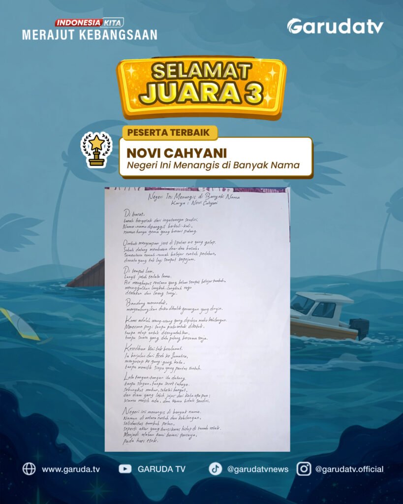 Lomba Menulis Puisi Merajut Kebangsaan: Solidaritas Untuk Indonesia