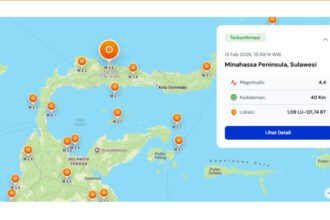 Pusat gempa berada di laut pada kedalaman 40 km dengan magnitudo 4,4, tidak berpotensi tsunami.