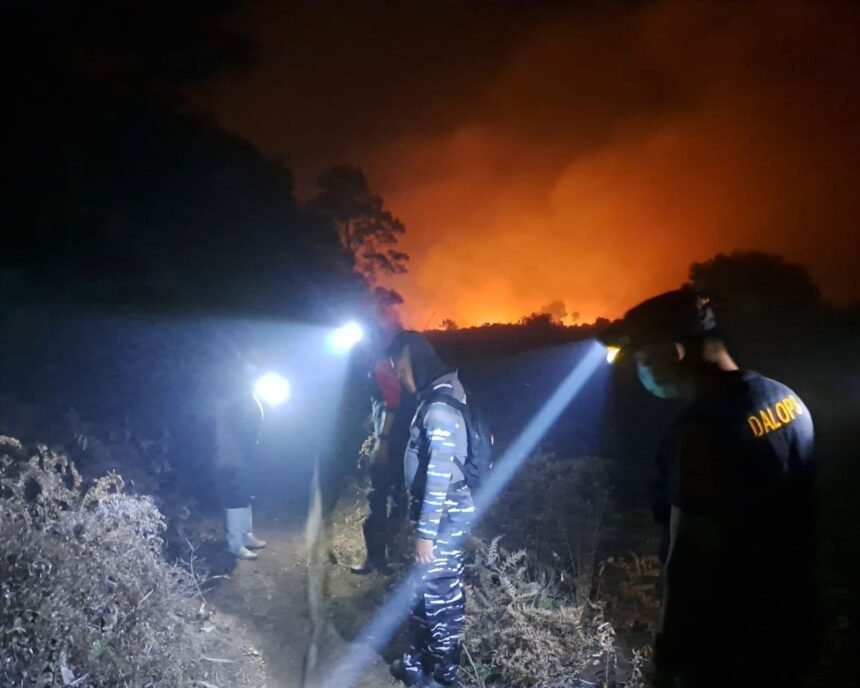 TNI AL Padamkan Karhutla di Desa Kelebuk Bengkalis