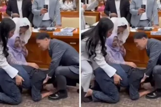 Momen Haru di Parlemen : Dua Ibu Bersimpuh di Kaki Habiburokhman, Mohon Keadilan untuk Anaknya