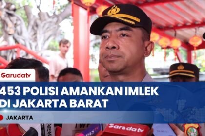 JAKARTA BARAT SIAGA! Ratusan Polisi Jaga Ketat Ibadah Imlek di Vihara Dharma Bhakti