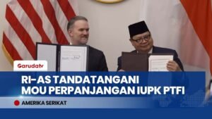 Indonesia dan Amerika Tandatangani MOU untuk Perpanjangan IUPK PTF