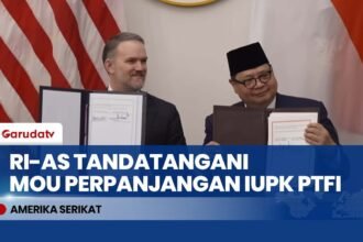 Indonesia dan Amerika Tandatangani MOU untuk Perpanjangan IUPK PTF