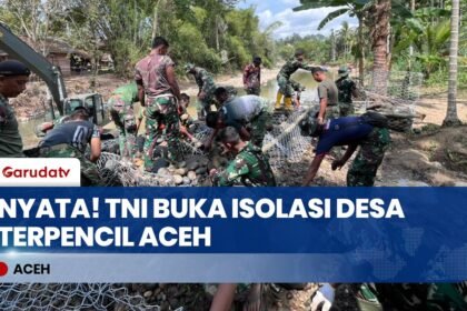 TNI TURUN TANGAN! Bangun Jembatan Perintis di Pelosok Aceh, Warga Gak Perlu Memutar Jauh Lagi!