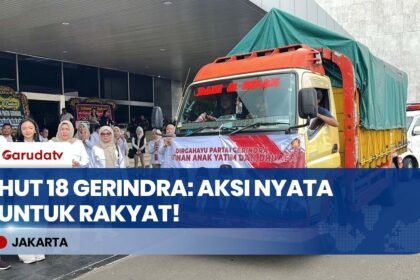 HUT GERINDRA 18! Bagi Sembako & Bibit Pohon di Pasar Minggu, Sekjen Sugiono: Kader Harus Berdampak!