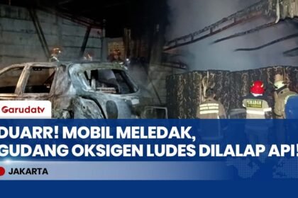 DETIK-DETIK MOBIL MELEDAK! Gudang Oksigen di Tangerang Ludes Terbakar, Satu Orang Luka Serius!