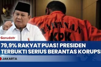 REKOR! Kepuasan Publik Tembus 79,9%, Rakyat Puas Cara Prabowo Sikat Habis Koruptor!