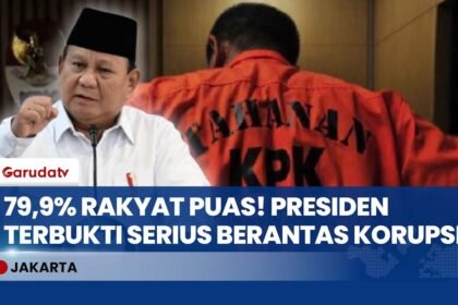 REKOR! Kepuasan Publik Tembus 79,9%, Rakyat Puas Cara Prabowo Sikat Habis Koruptor!