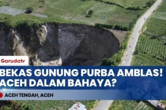 NGERI! Lubang Raksasa di Bekas Gunung Purba Aceh Terus Meluas, Warga Dilarang Mendekat!