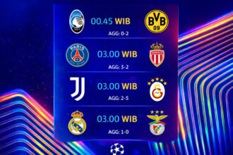 Empat laga panas leg kedua playoff Liga Champions siap menentukan siapa yang maju ke 16 besar—semua berjalan dini hari nanti waktu Indonesia.