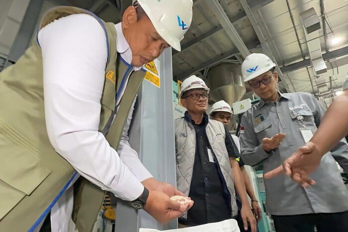 Dirut Bulog Ahmad Rizal Ramdhani memantau langsung harga dan stok pangan di Pasar Johar Semarang jelang Lebaran 2026.