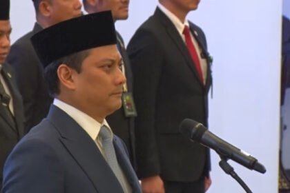 Pelantikan Thomas Djiwandono sebagai Deputi Gubernur BI di Gedung Mahkamah Agung, Jakarta, Senin (9/2/2026).