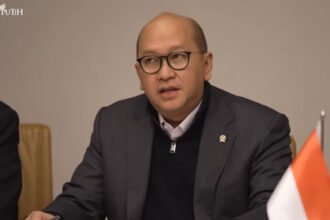 Rosan Roeslani saat konferensi pers daring mengumumkan perpanjangan kontrak Freeport hingga 2061.