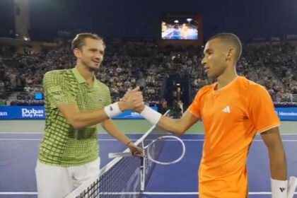 Medvedev melaju ke final Dubai Tennis Championships 2026 usai menundukkan Auger-Aliassime dalam dua set langsung.