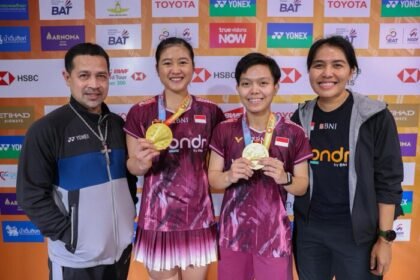 Duet baru ganda putri Indonesia Tiwi/Fadia langsung mengukir prestasi dengan menjuarai Thailand Masters 2026.