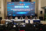 Direktorat Tindak Pidana Siber Bareskrim Polri saat merilis pengungkapan kasus sindikat phishing e-tilang palsu di Mabes Polri.