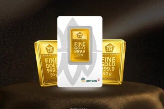 Harga emas Antam stagnan di tengah tren global yang belum pasti.