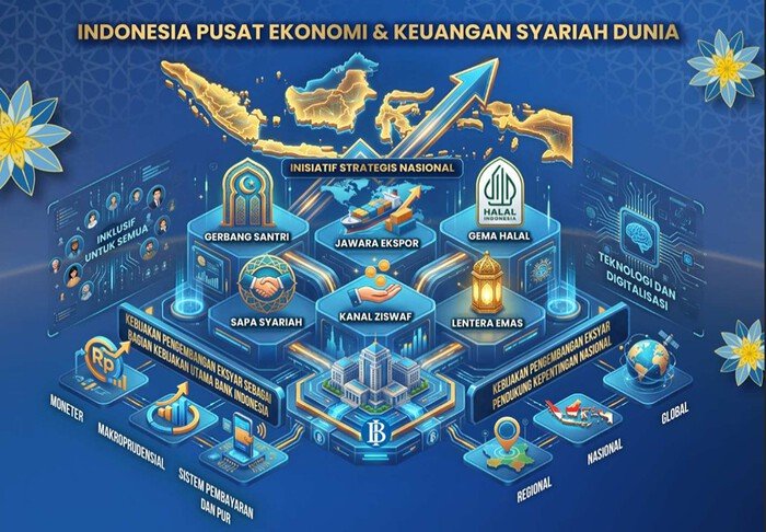 Bank Indonesia mempercepat langkah integrasi ekonomi dan keuangan syariah nasional menuju status Indonesia sebagai pusat ekonomi halal dunia.