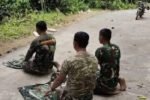 Para Satgas TMMD beribadah di lokasi pembangunan karena jarak fasilitas ibadah terdekat mencapai enam kilometer.