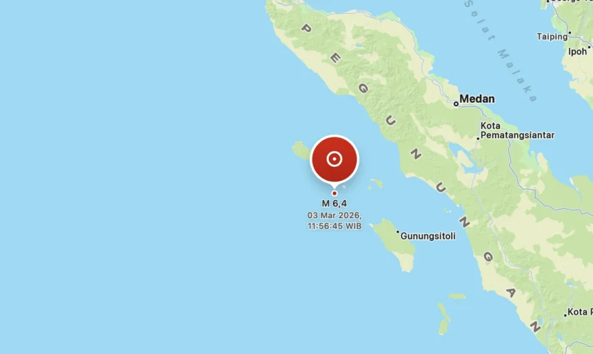 Gempa M5,6 Guncang Sinabang Aceh, BMKG Pastikan Tak Berpotensi Tsunami