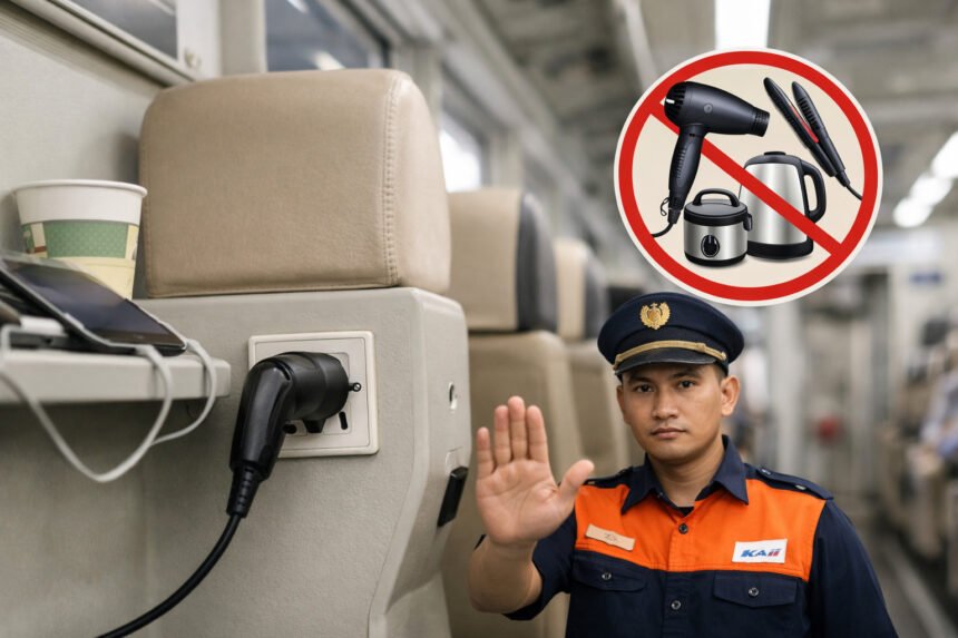 Jangan Sembarangan Colok Perangkat di Stopkontak Kereta, Ini Penjelasan KAI