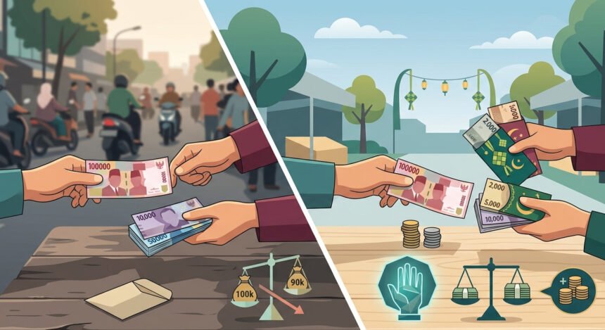 Hukum Tukar Uang Baru Jelang Lebaran Antara Riba dan Jasa