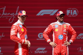 Hamilton dan Leclerc Rayakan Podium Ganda Usai Duel Sengit di Sprint GP China
