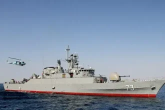 Ilustrasi Kapal fregat angkatan laut Iran. (Foto/sadanews.p)