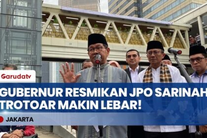 Gubernur Pramono Anung Resmikan JPO Sarinah, Dilengkapi Lift Kaca & Terkoneksi TransJakarta!